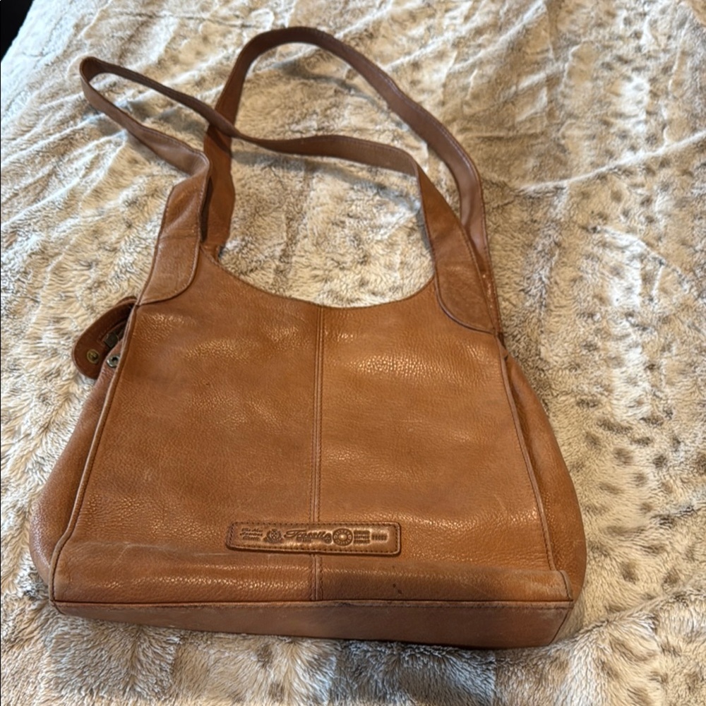 Fossil Tan Leather Shoulder Bag